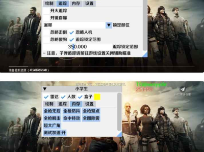 PUBG国体小学生绘制自瞄子追直装多功能辅助