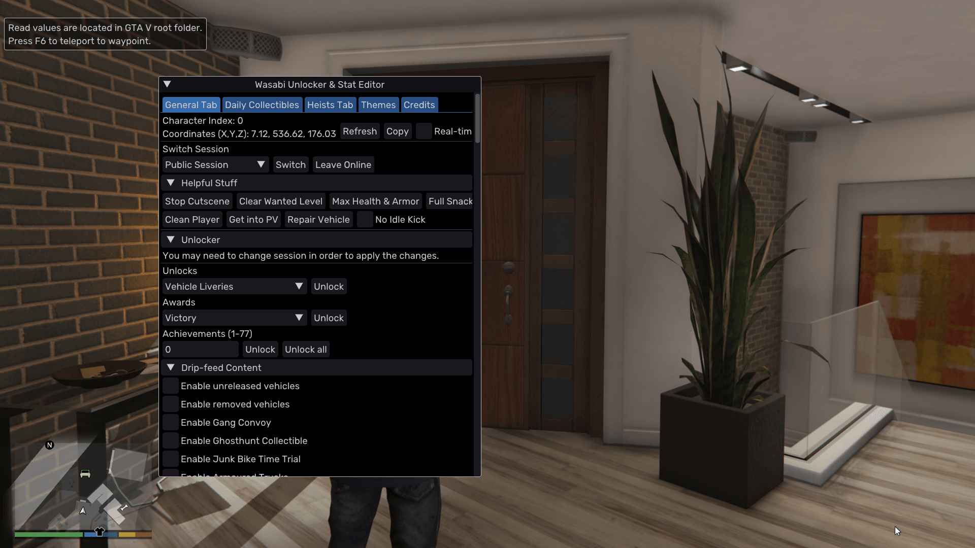 Wasabi Unlocker - 免费的GTA5辅助工具丨适用于V1.67版本  第1张