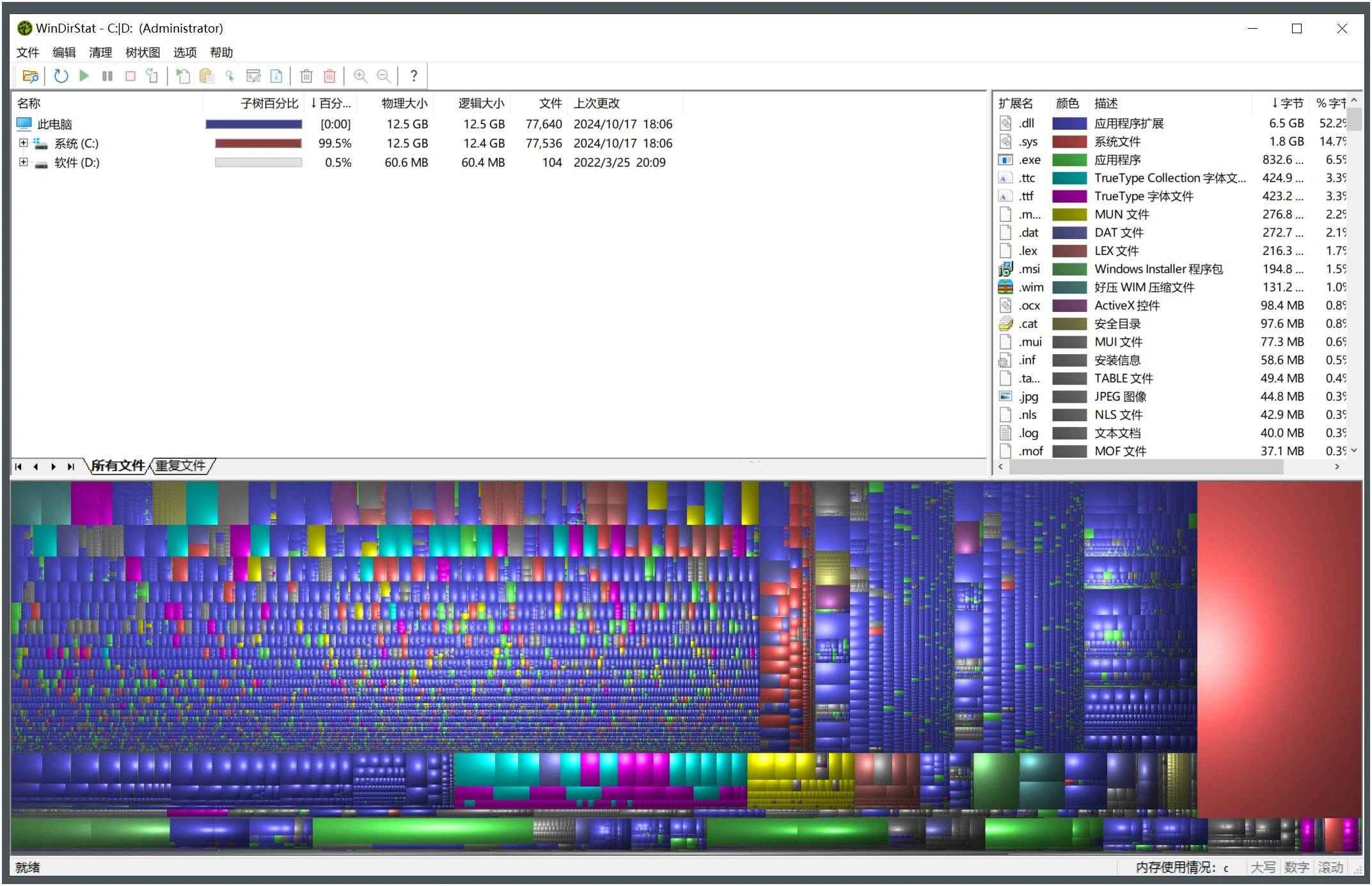 WinDirStat磁盘使用统计和清理工具v2.0.1绿色版  第1张